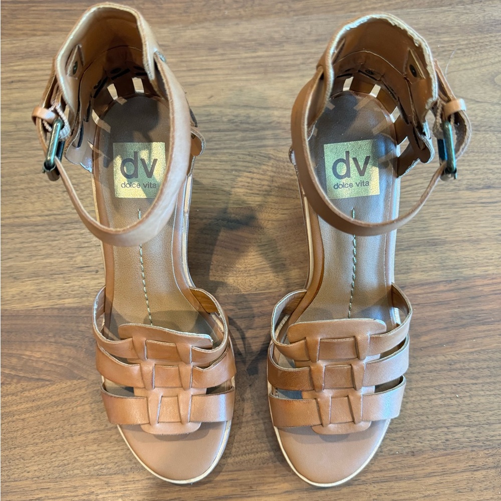Dolce Vita Leather Wedge Sandal
